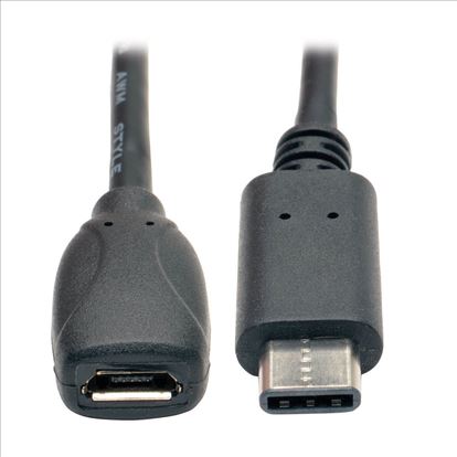 Tripp Lite U040-06N-MIC-F USB cable 5.91" (0.15 m) USB 2.0 USB C Micro-USB B Black1
