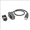 Tripp Lite U024-001-KPA-BK USB cable 11.8" (0.3 m) USB 2.0 DisplayPort USB A Black1