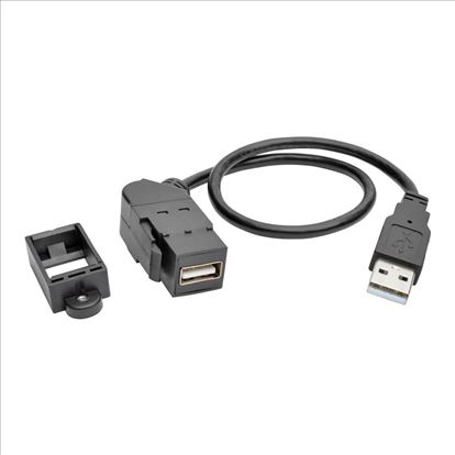 Tripp Lite U024-001-KPA-BK USB cable 11.8" (0.3 m) USB 2.0 DisplayPort USB A Black1