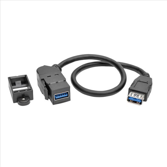 Tripp Lite U325-001-KPA-BK USB cable 11.8" (0.3 m) USB 3.2 Gen 1 (3.1 Gen 1) USB A Black1