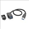 Tripp Lite U324-001-KPA-BK USB cable 11.8" (0.3 m) USB 3.2 Gen 1 (3.1 Gen 1) USB A Black1