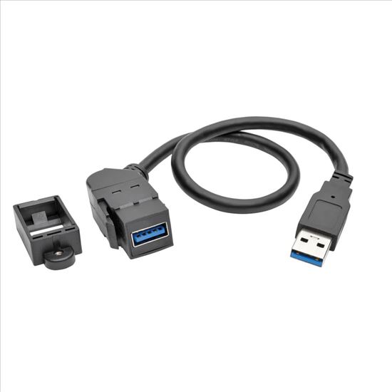 Tripp Lite U324-001-KPA-BK USB cable 11.8" (0.3 m) USB 3.2 Gen 1 (3.1 Gen 1) USB A Black1