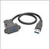 Tripp Lite U324-001-KPA-BK USB cable 11.8" (0.3 m) USB 3.2 Gen 1 (3.1 Gen 1) USB A Black2