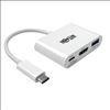 Tripp Lite U444-06N-H4U-C video cable adapter USB Type-C HDMI + USB White1