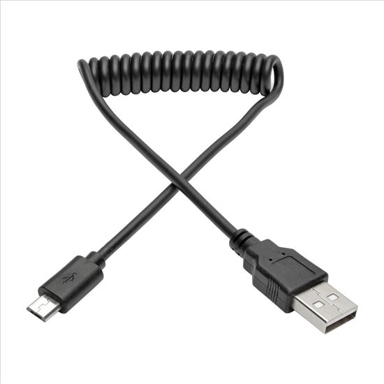 Tripp Lite U050-006-COIL USB cable 70.9" (1.8 m) USB 2.0 USB A Micro-USB B Black1