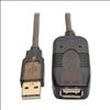 Picture of Tripp Lite U026-025 USB cable 300" (7.62 m) USB 2.0 USB A Black