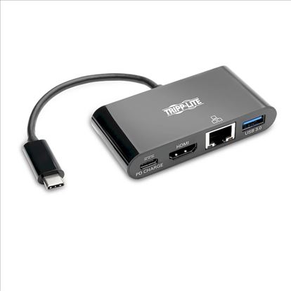 Picture of Tripp Lite U444-06N-H4GUBC interface hub USB 3.2 Gen 2 (3.1 Gen 2) Type-C 1000 Mbit/s Black