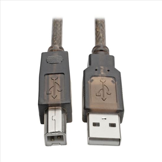 Picture of Tripp Lite U042-030 USB cable 359.8" (9.14 m) USB 2.0 USB A USB B Black, Translucent