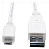 Tripp Lite UR050-003-WH USB cable 35.8" (0.91 m) USB 2.0 USB A Micro-USB B White1