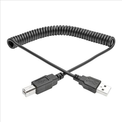 Tripp Lite U022-010-COIL USB cable 122" (3.1 m) USB 2.0 USB A USB B Black1