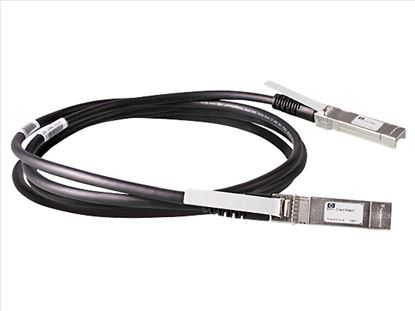 Picture of Hewlett Packard Enterprise 10G SFP+ to SFP+ 3m Direct Attach Copper InfiniBand cable 118.1" (3 m) SFP+ Black