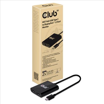 CLUB3D MST Hub USB3.1 (Gen1) Type C to DisplayPort™ 1.2 Dual Monitor1