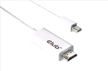 CLUB3D Mini DisplayPort™ 1.2 to HDMI™ 2.0 Active Cable 4K60Hz 3Meter/9.84Feet M/M1
