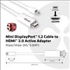 CLUB3D Mini DisplayPort™ 1.2 to HDMI™ 2.0 Active Cable 4K60Hz 3Meter/9.84Feet M/M3