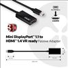 CLUB3D Mini DisplayPort1.1 to HDMI1.4 VR Ready Passive Adapter2