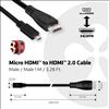 CLUB3D Micro HDMI™ to HDMI™ 2.0 4K60Hz Cable 1M / 3.28Ft3