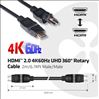 CLUB3D HDMI 2.0 4K60Hz UHD 360 Degree Rotary cable 2m/6.74ft5