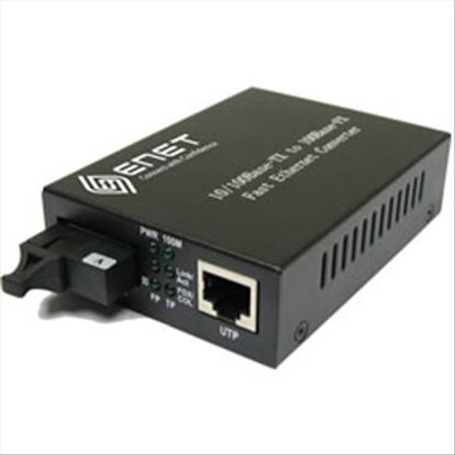 eNet Components ENMC-FGET-SMF20 network media converter 1000 Mbit/s Single-mode Black1