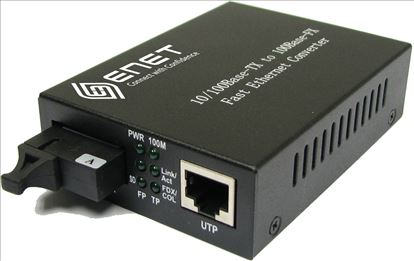 eNet Components ENMC-FGET-SFP network media converter 1000 Mbit/s Black1