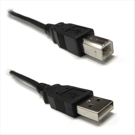 Weltron 3ft USB cable 35.8" (0.91 m) USB 2.0 USB A USB B Black1