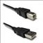 Weltron 6ft USB cable 72" (1.83 m) USB 2.0 USB A USB B Black1