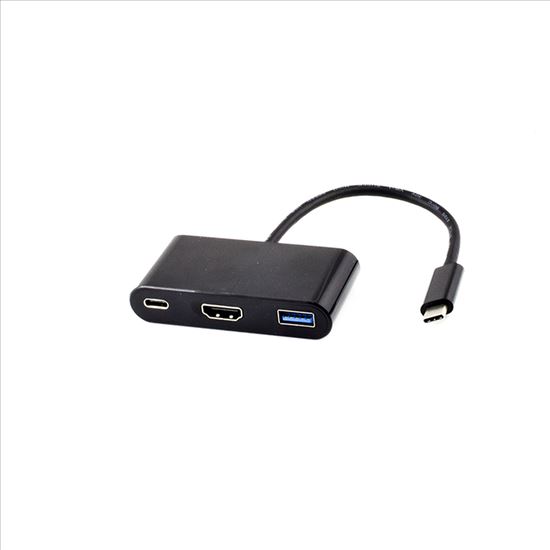 Picture of Weltron 91-735 interface hub USB 3.2 Gen 1 (3.1 Gen 1) Type-C 5000 Mbit/s Black