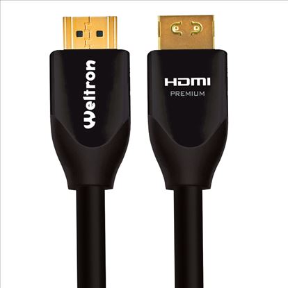 Picture of Weltron 91-804CP-02M HDMI cable 78.7" (2 m) HDMI Type A (Standard) Black