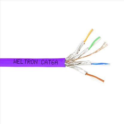 Weltron T2404L6A-PASH-PL networking cable Purple 12000" (304.8 m) Cat6a F/UTP (FTP)1