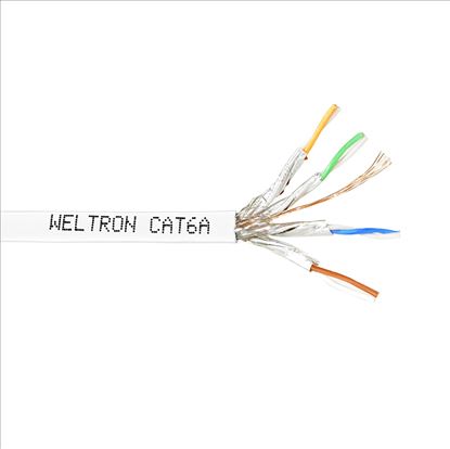 Weltron T2404L6A-PASH-WH networking cable White 12000" (304.8 m) Cat6a F/UTP (FTP)1