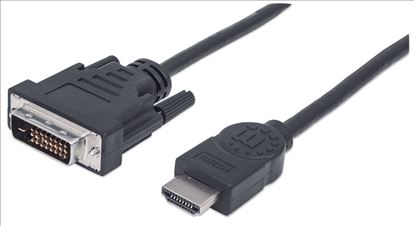 Manhattan 372503 video cable adapter 70.9" (1.8 m) HDMI Type A (Standard) DVI-D Black1