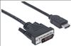 Manhattan 372503 video cable adapter 70.9" (1.8 m) HDMI Type A (Standard) DVI-D Black2