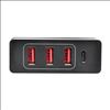 Tripp Lite U280-004-WS3C1 mobile device charger Black, Red Indoor4