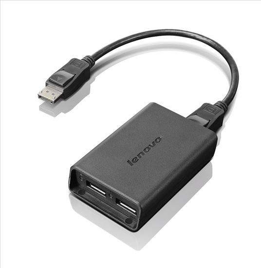 Lenovo DisplayPort to Dual-DisplayPort Monitor Cable USB cable USB A Black1