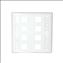 C2G 8-Port Multimedia Keystone Wall Plate - White1