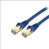 Picture of StarTech.com C6ASPAT6INBL networking cable Blue 7.87" (0.2 m) Cat6a