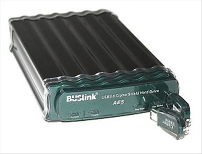 BUSlink CipherShield USB 3.0 FIPS 140-2 AES 256-bit 4TB external hard drive 4000 GB Black, Green, Metallic1