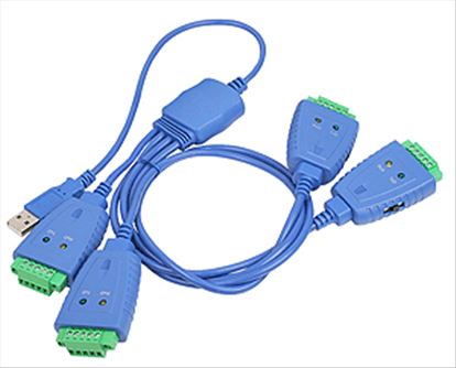 Siig USB - 4 x RS-422/485 3KV serial cable Blue, Green USB Type-A1