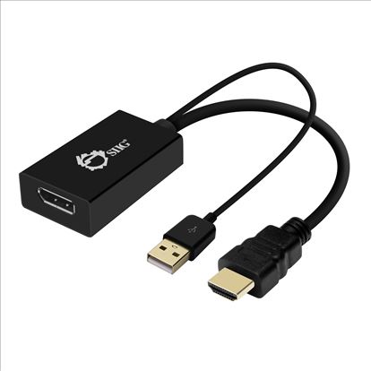 Siig CE-H22W11-S1 video cable adapter 7.68" (0.195 m) HDMI + USB DisplayPort Black1