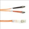 Black Box ST/LC, 50/125, 3m fiber optic cable 118.1" (3 m) Orange1