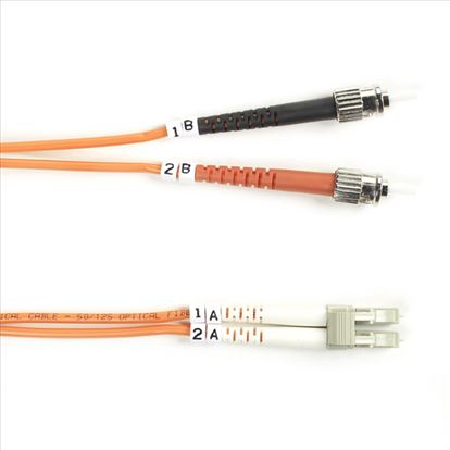 Black Box ST/LC, 50/125, 3m fiber optic cable 118.1" (3 m) Orange1