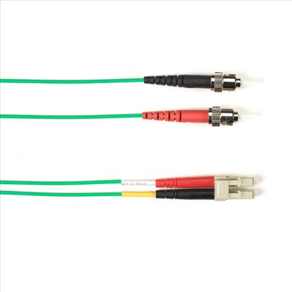 Black Box 2m, ST-LC fiber optic cable 78.7" (2 m) OM2 Green, Multicolor1