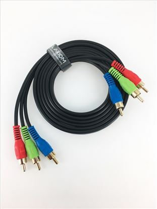 Axiom RCA 1.8m component (YPbPr) video cable 70.9" (1.8 m) 3 x RCA Black1