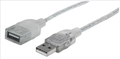 Manhattan 336314 USB cable 70.9" (1.8 m) USB 2.0 USB A Silver1