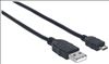 Manhattan 3m USB cable 118.1" (3 m) USB 2.0 USB A Micro-USB B Black2