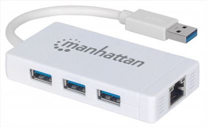 Manhattan 507578 interface hub USB 3.2 Gen 1 (3.1 Gen 1) Type-A 5000 Mbit/s White1