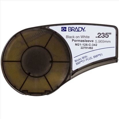 Brady M21-125-C-342 printer label Black, White1