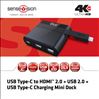 CLUB3D USB Type-C to HDMI™ 2.0 + USB 2.0 + USB Type-C Charging Mini Dock2