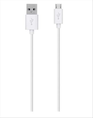 Belkin 1.2m USB 2.0 - microUSB m/m USB cable 47.2" (1.2 m) USB A Micro-USB B White1