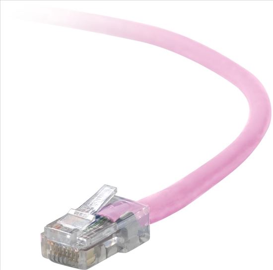 Belkin Cat5e Patch Cable, 7ft, 1 x RJ-45, 1 x RJ-45, Pink networking cable 82.7" (2.1 m)1