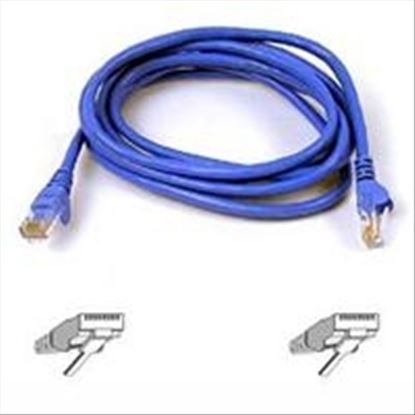 Belkin Cat 5E Patch Cable - 1ft - 1 x RJ-45, 1 x RJ-45 networking cable Blue 11.8" (0.3 m)1